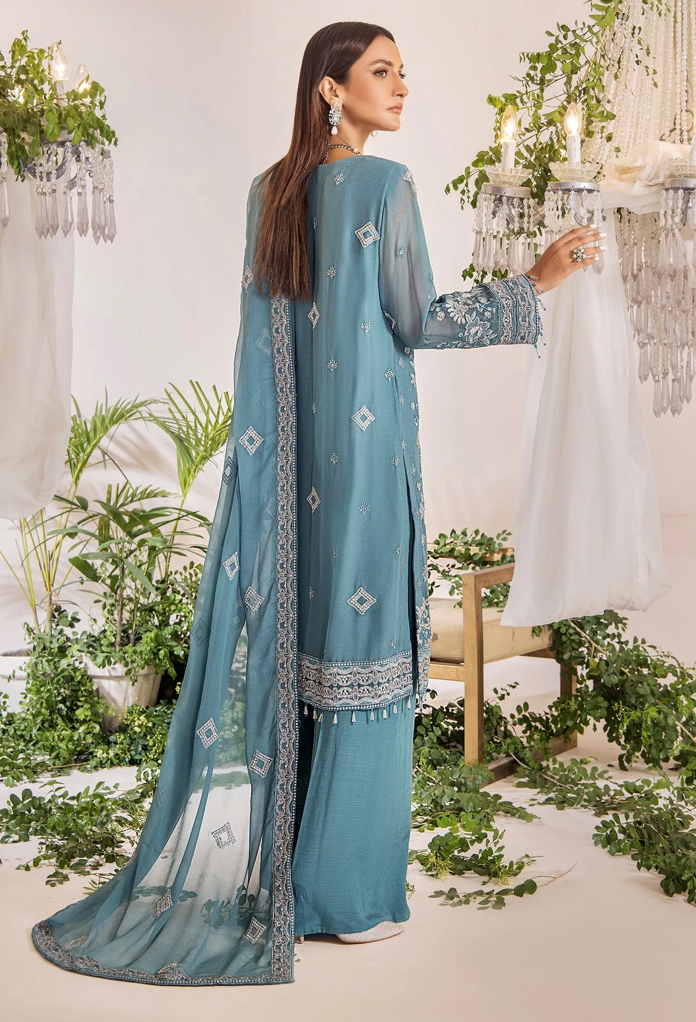 Adan's Libas Lueur Semi-Stitched Chiffon Formal Collection – D-03