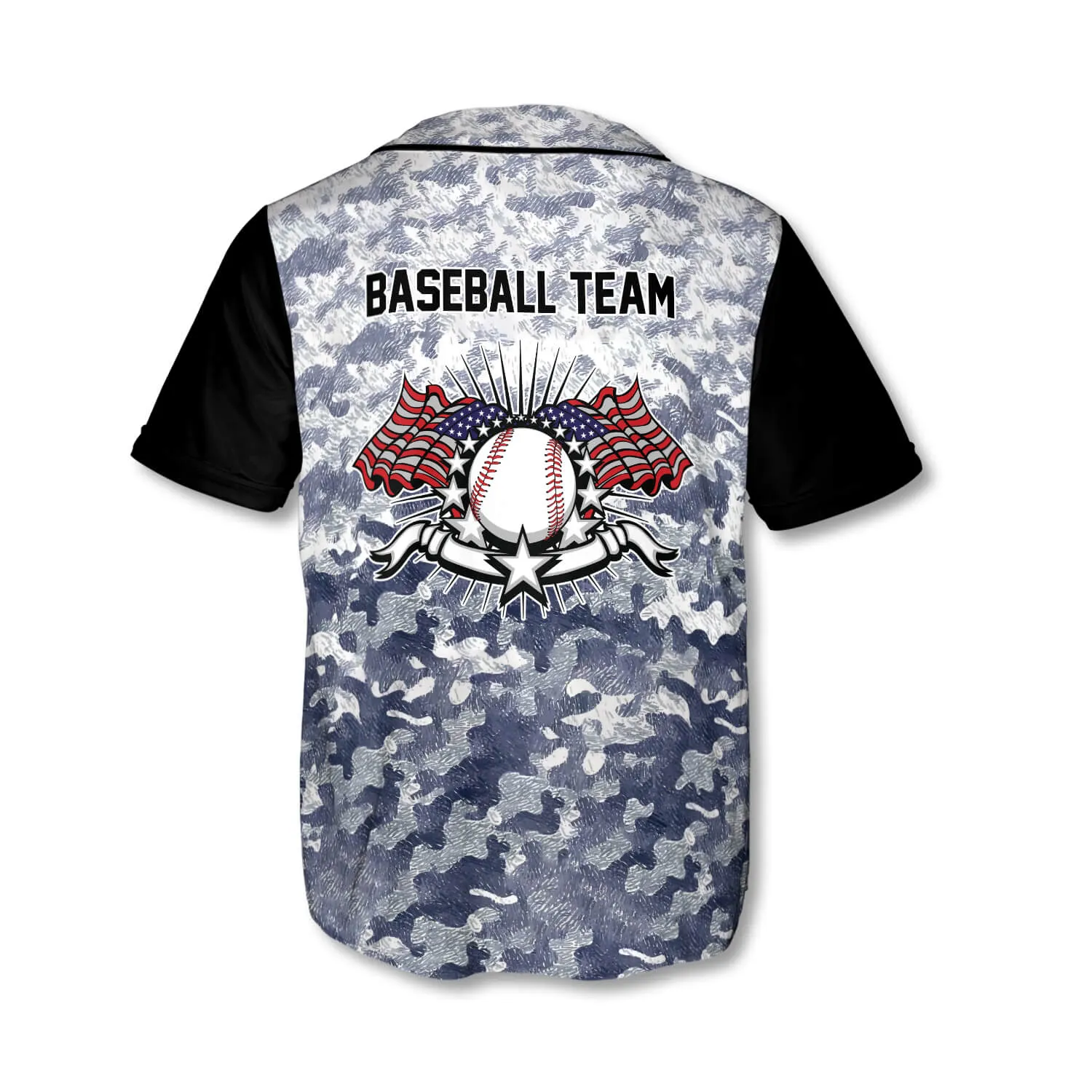 American Camo Custom Baseball Jersey, Personalized Name for Baseball Team, Baseball Jersey Shirt