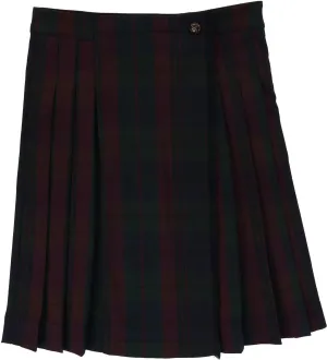 Analogie Burgundy Plaid Kilt Skirt