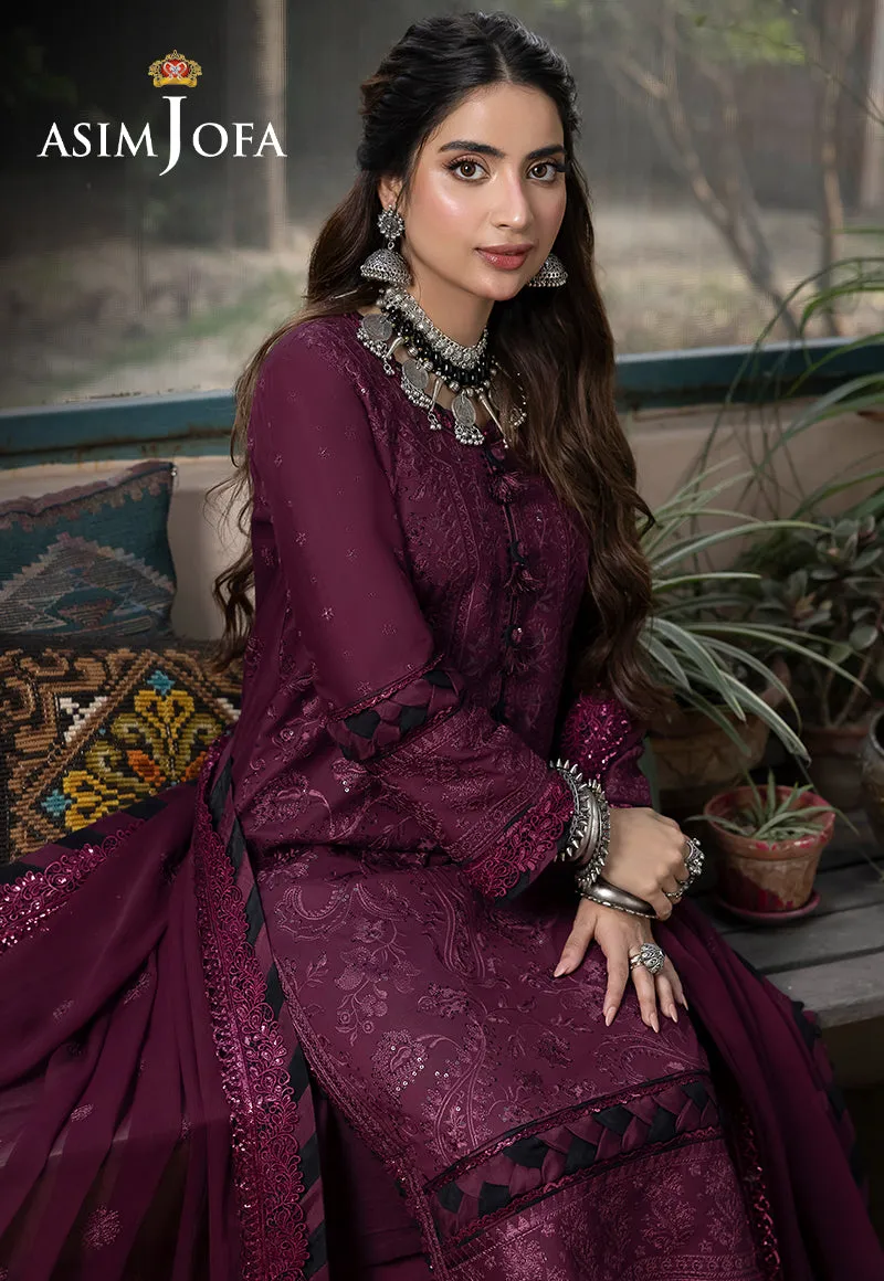 Asim Jofa Shadow Work Lawn Silk Collection – AJSW-05