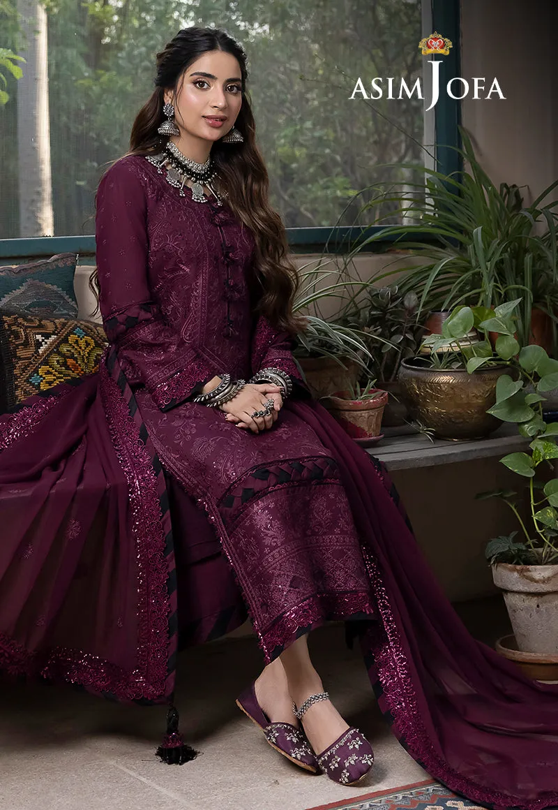 Asim Jofa Shadow Work Lawn Silk Collection – AJSW-05