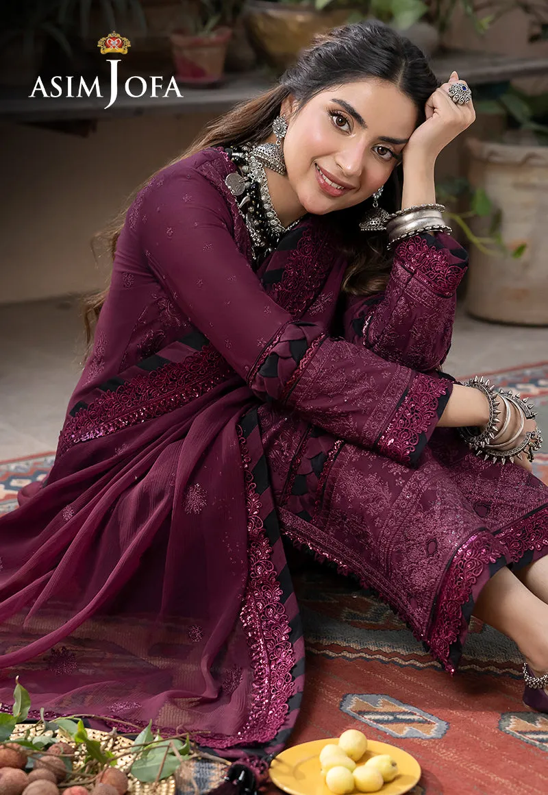 Asim Jofa Shadow Work Lawn Silk Collection – AJSW-05