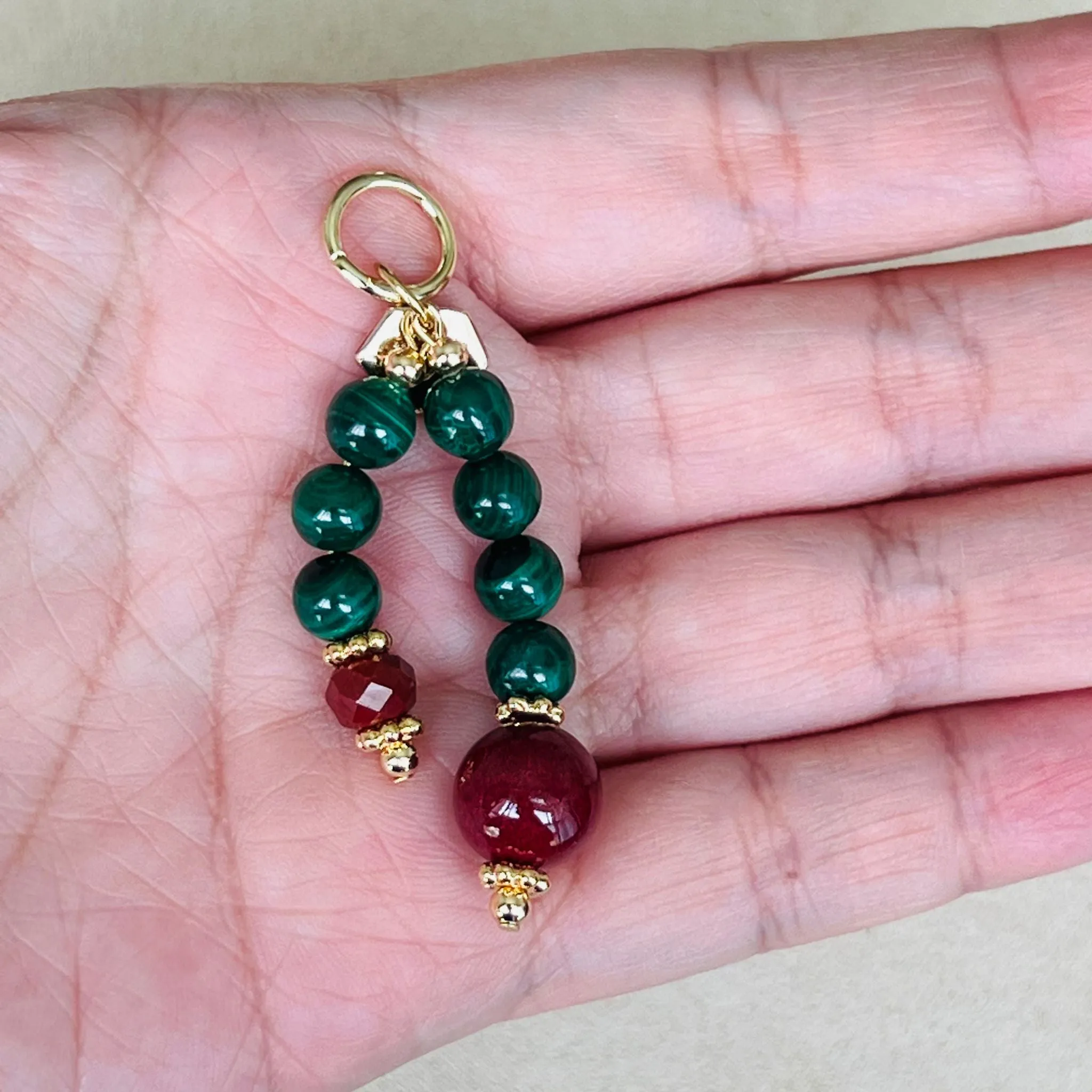 Baby Cherry Malachite Pendant