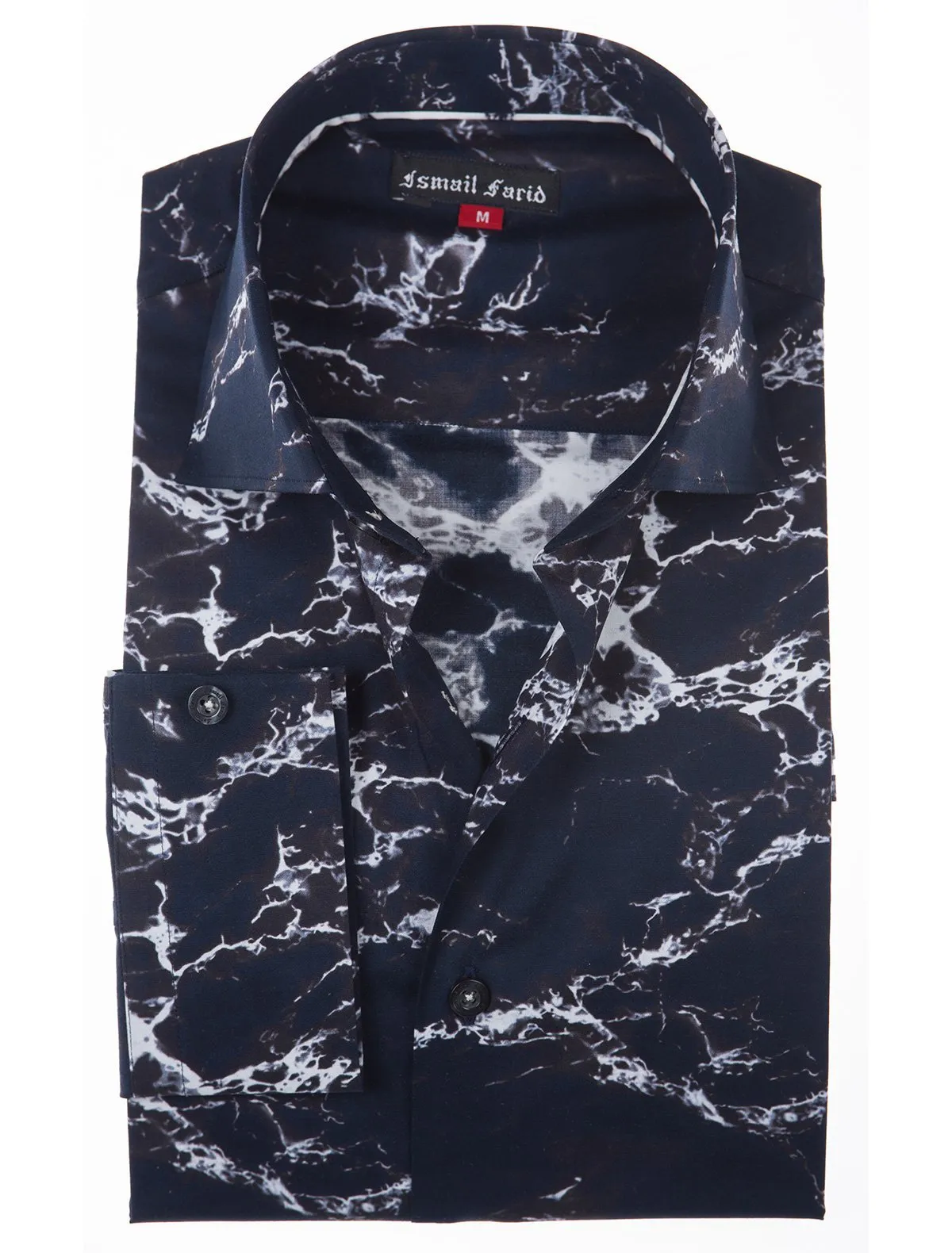 BLUE MARBLE PRINT SHIRT