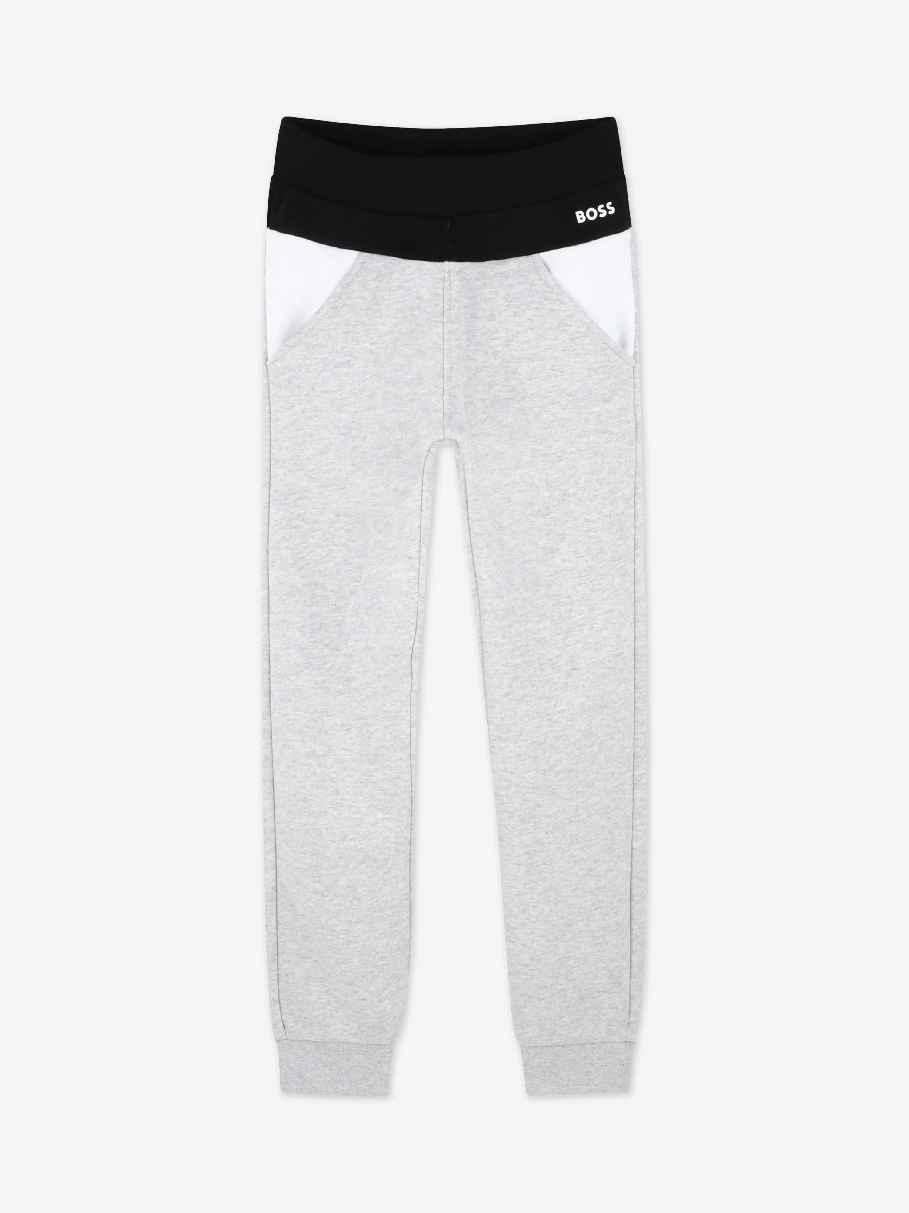 BOSS Boys Colourblock Tracksuit in Grey