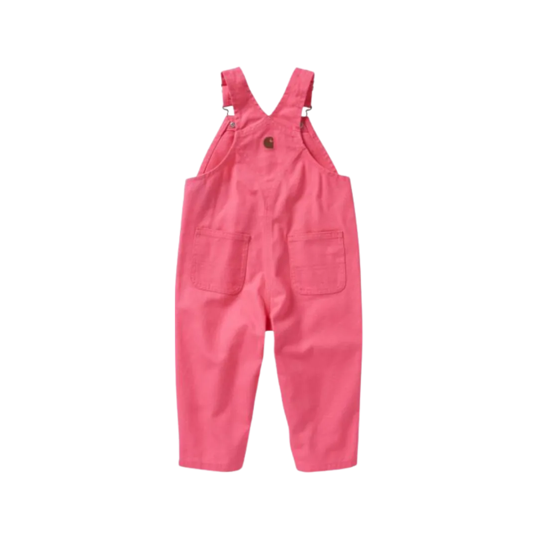 Carhartt Kid's Loose Fit Canvas Bib Pink Overall