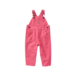 Carhartt Kid's Loose Fit Canvas Bib Pink Overall