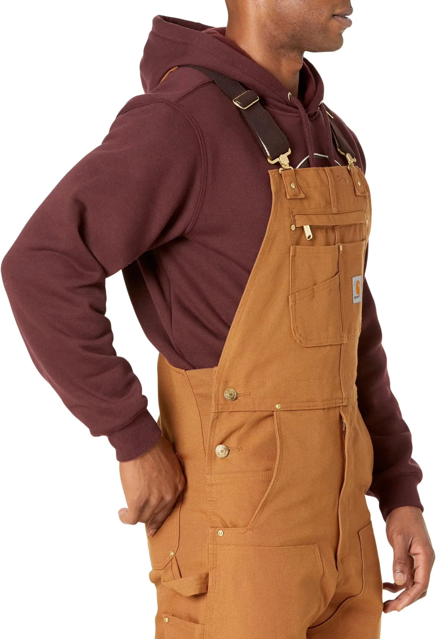 Carhartt Loose Fit Duck Bib Jumpsuit in Carhartt Brown