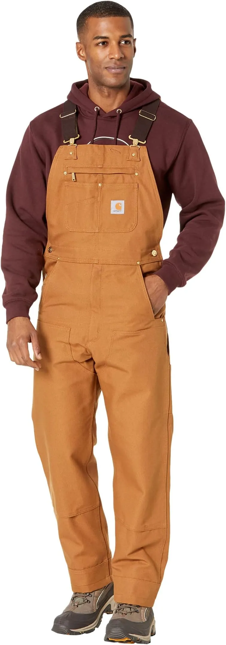 Carhartt Loose Fit Duck Bib Jumpsuit in Carhartt Brown