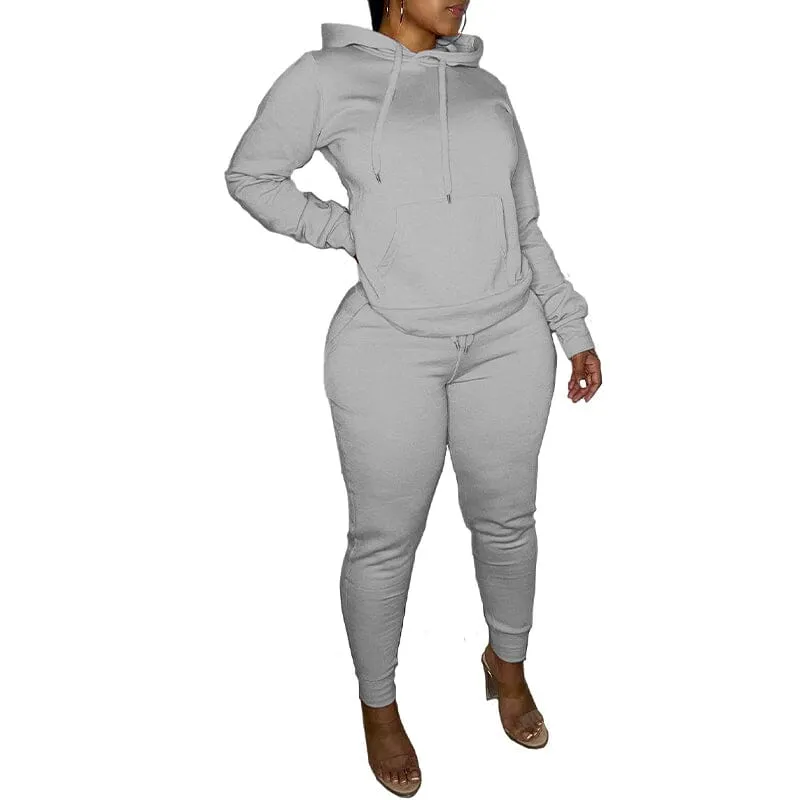 Casual Drawstring Pantsuits Two-piece Set