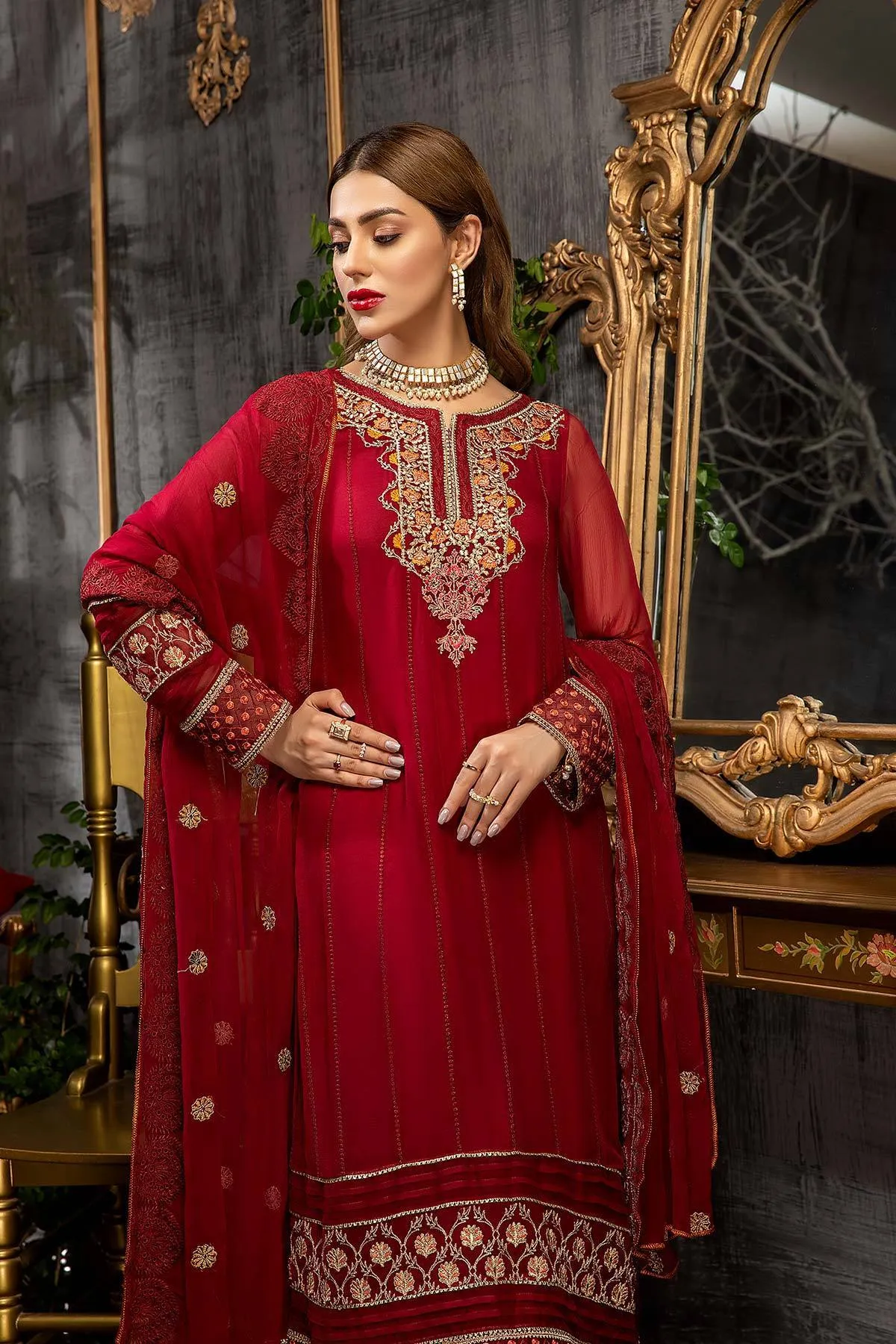 Charizma Allure · Embroidered Chiffon Collection – CAL-002