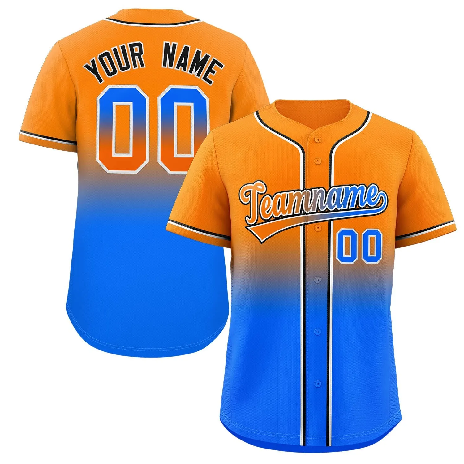 Custom Baseball Jerseys Printing Name Number For Adults/Kids Gradient Color Design Your Own Athletic Baseball Shirt For Fan