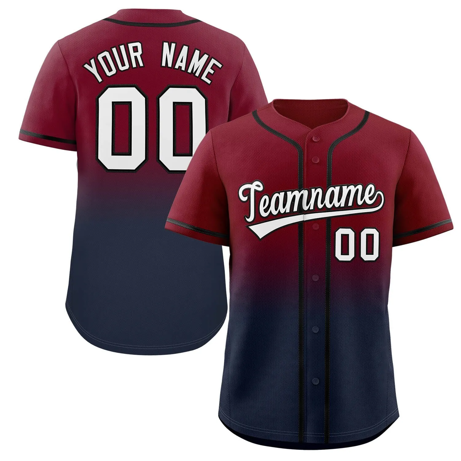 Custom Baseball Jerseys Printing Name Number For Adults/Kids Gradient Color Design Your Own Athletic Baseball Shirt For Fan