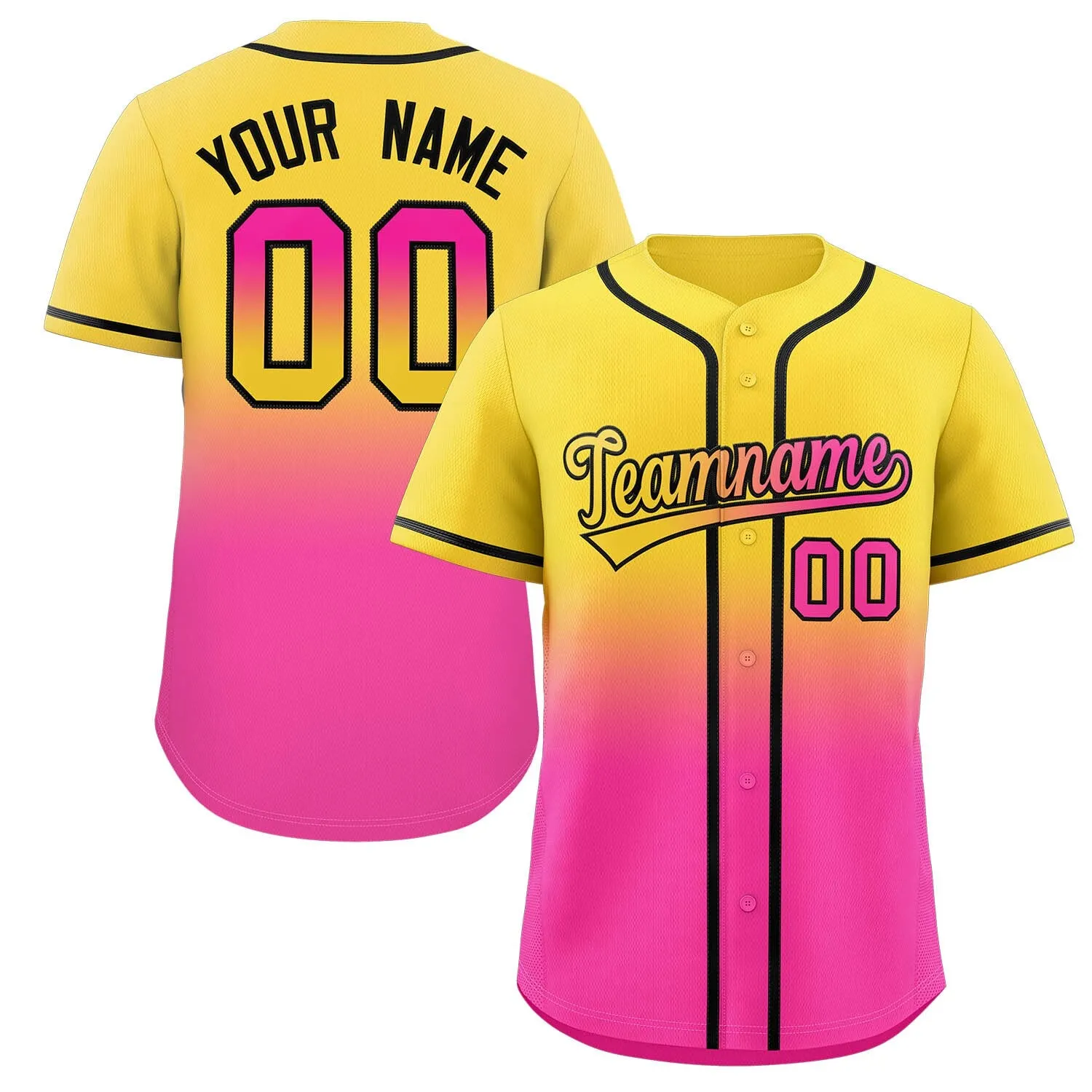 Custom Baseball Jerseys Printing Name Number For Adults/Kids Gradient Color Design Your Own Athletic Baseball Shirt For Fan