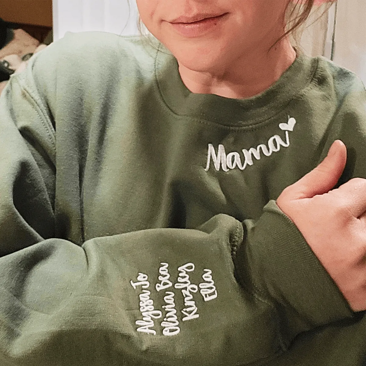 Custom Embroidered Auntie Sweatshirt or Hoodie, Personalized Gift for New Aunt