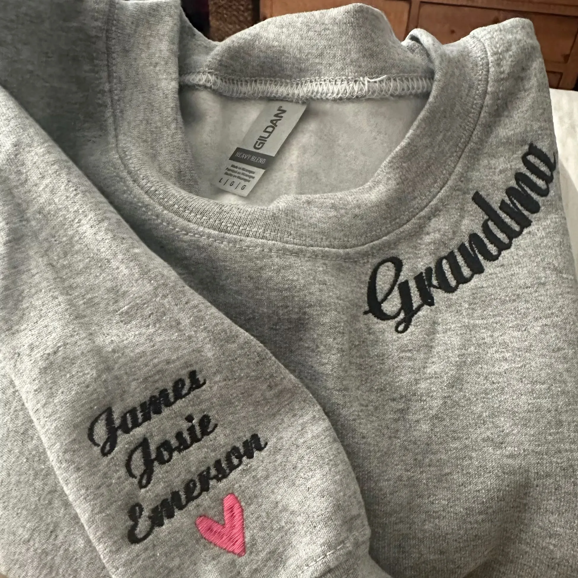 Custom Embroidered Auntie Sweatshirt or Hoodie, Personalized Gift for New Aunt