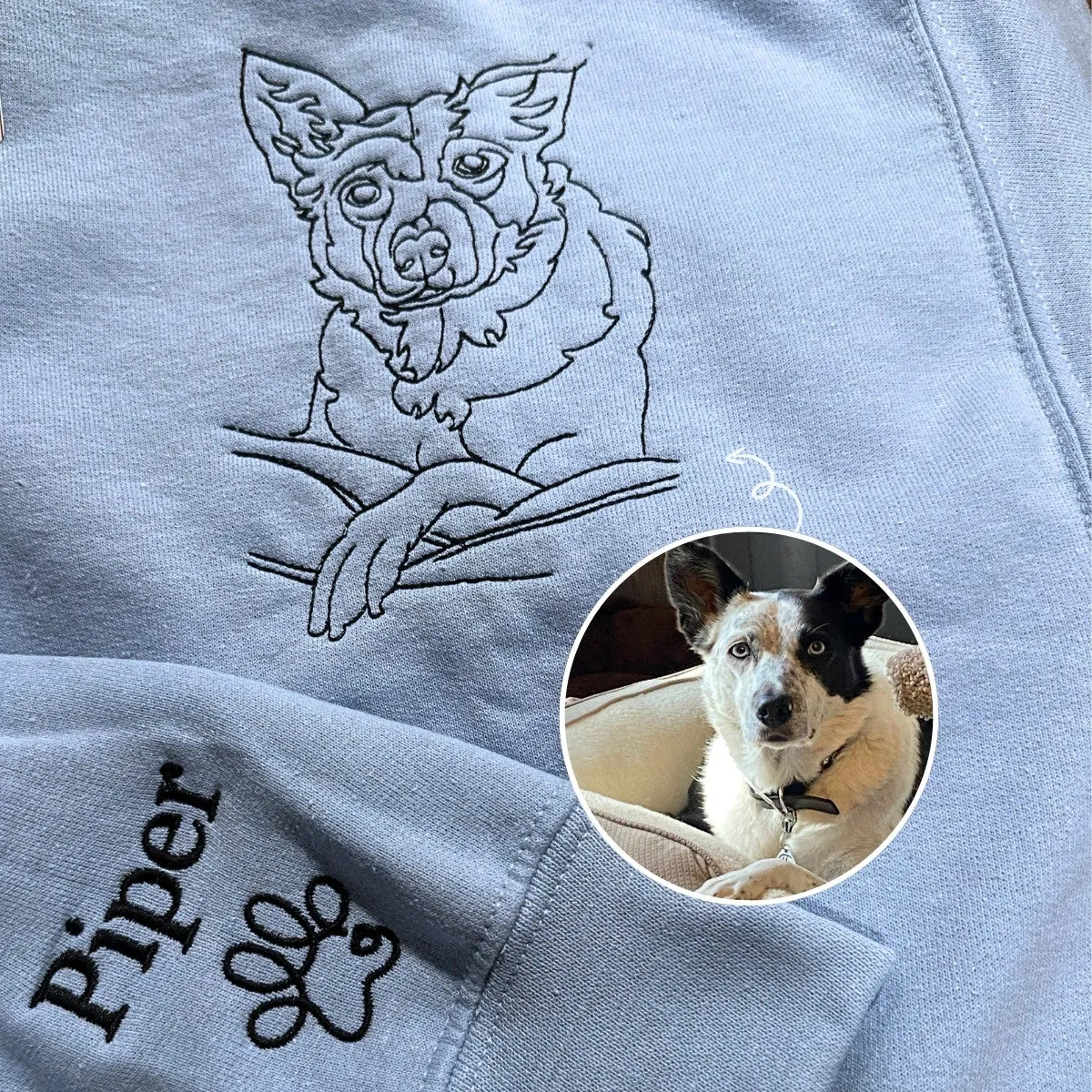 Custom Embroidered Dog Mom Hoodie, Personalized Hoodie with Icon, Gift For Dog Lovers