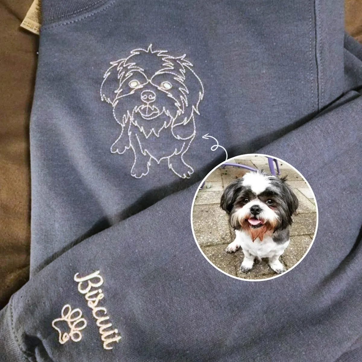 Custom Embroidered Dog Mom Hoodie, Personalized Hoodie with Icon, Gift For Dog Lovers