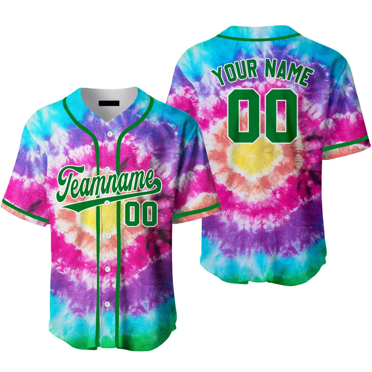 Custom Tie Dye Pink White Custom Baseball Jerseys For Men & Women