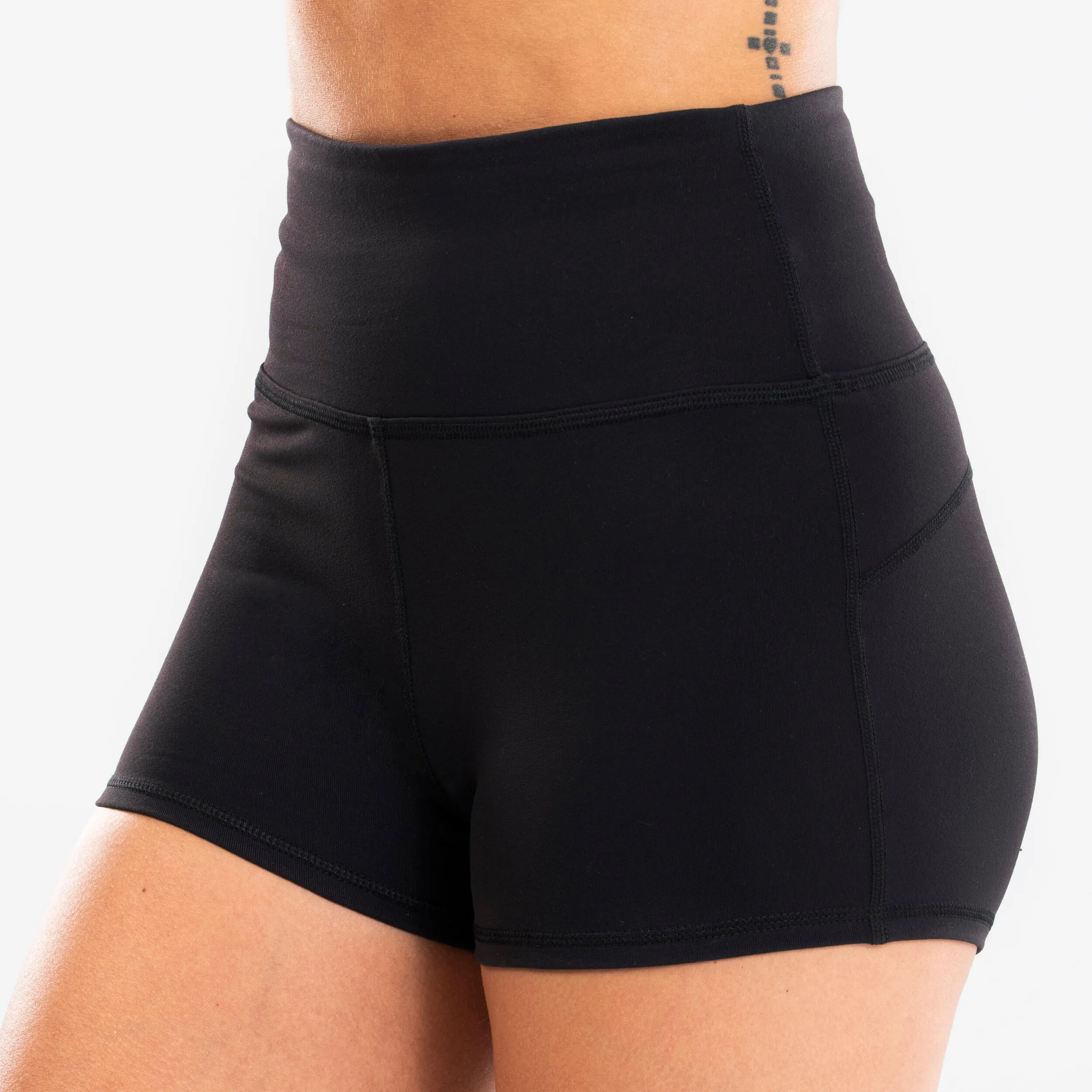 Dance shorts modern dance with high waist women's black STAREVER black