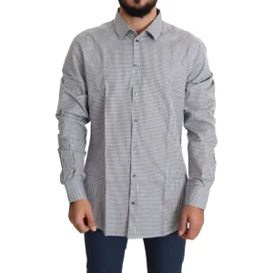 Dolce & Gabbana Checkered Slim Fit Cotton Dress Shirt