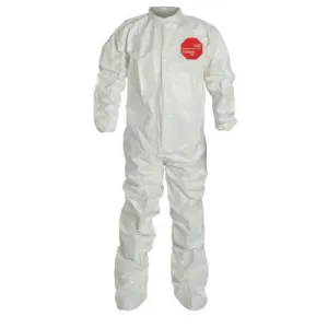 DuPont™ Tychem SL Coveralls with attached Socks, White, 2X-Large, SL121T-2X