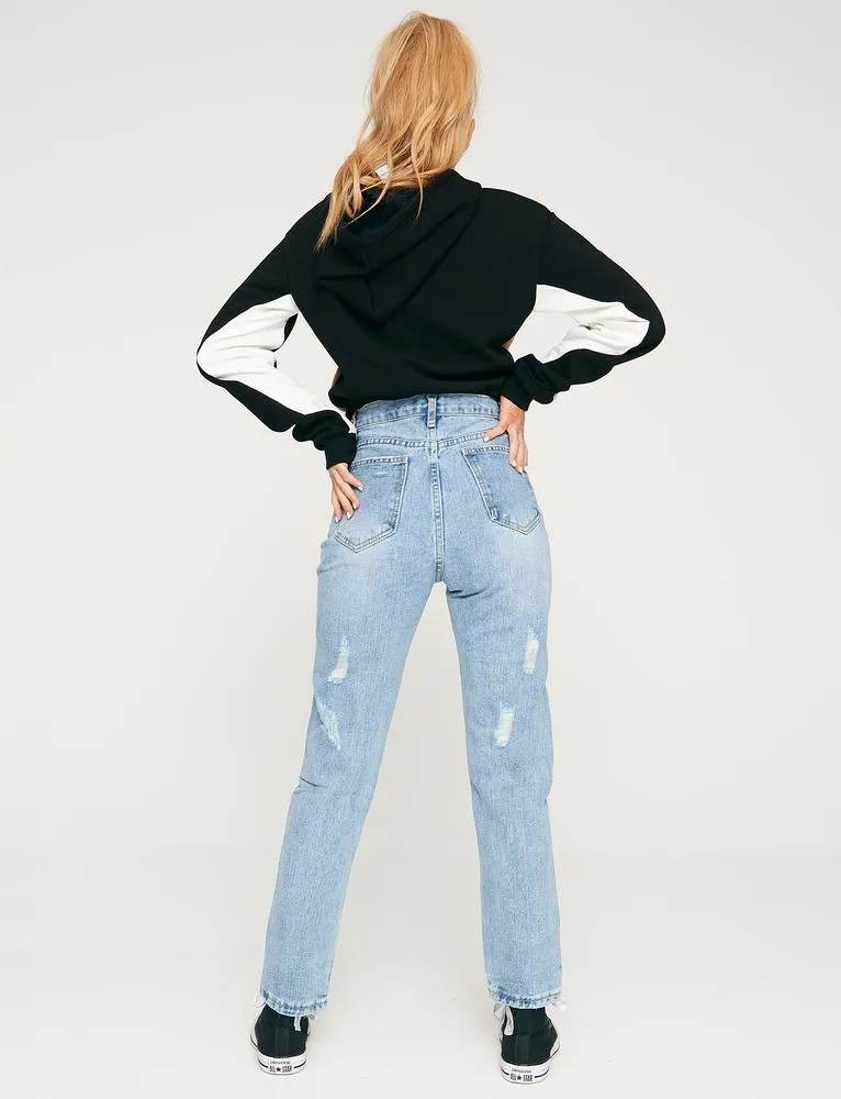 Elise High Rise Jean - Blue Denim