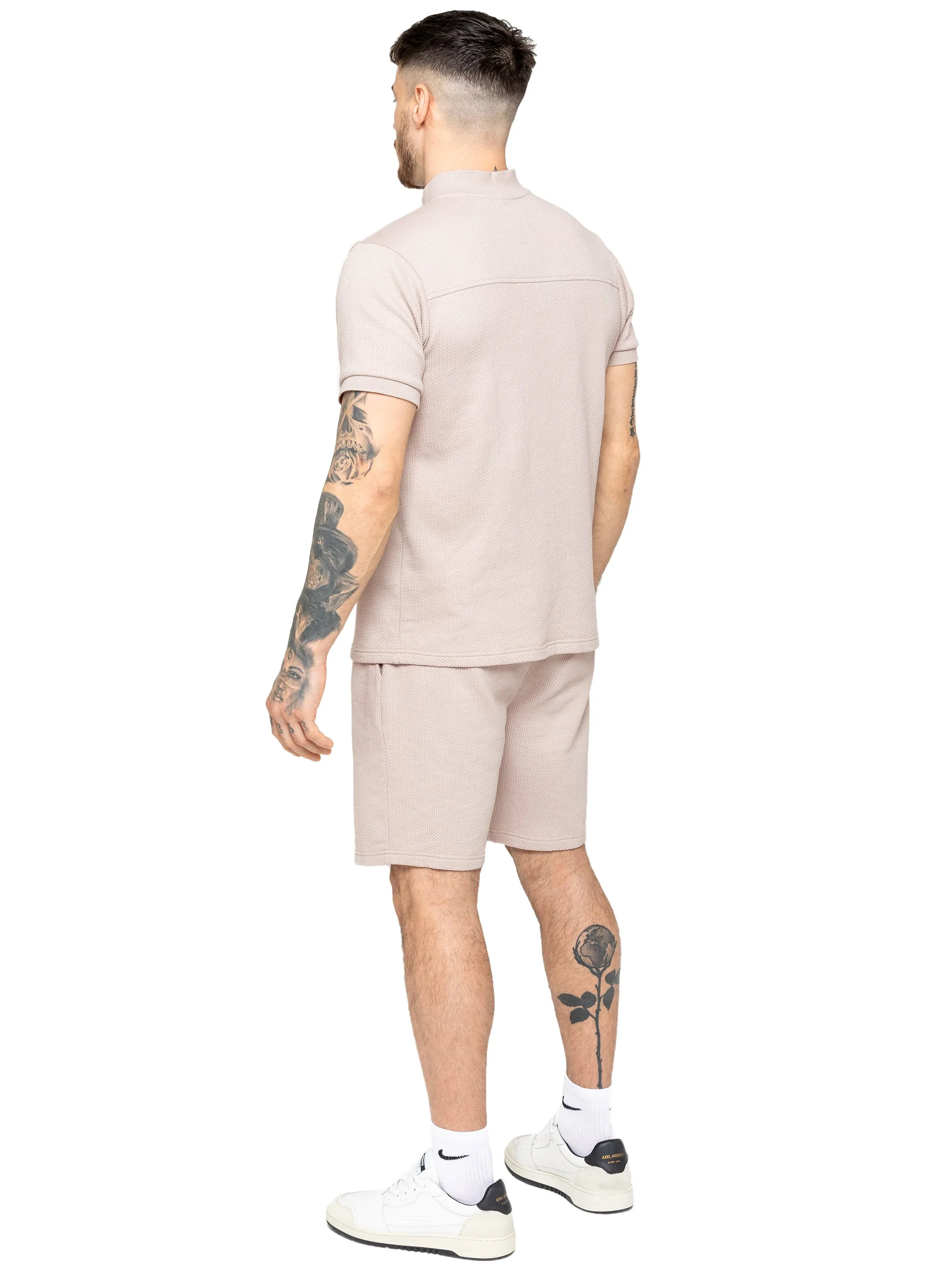 Enzo| Men's Textured T-Shirt Outfit Set