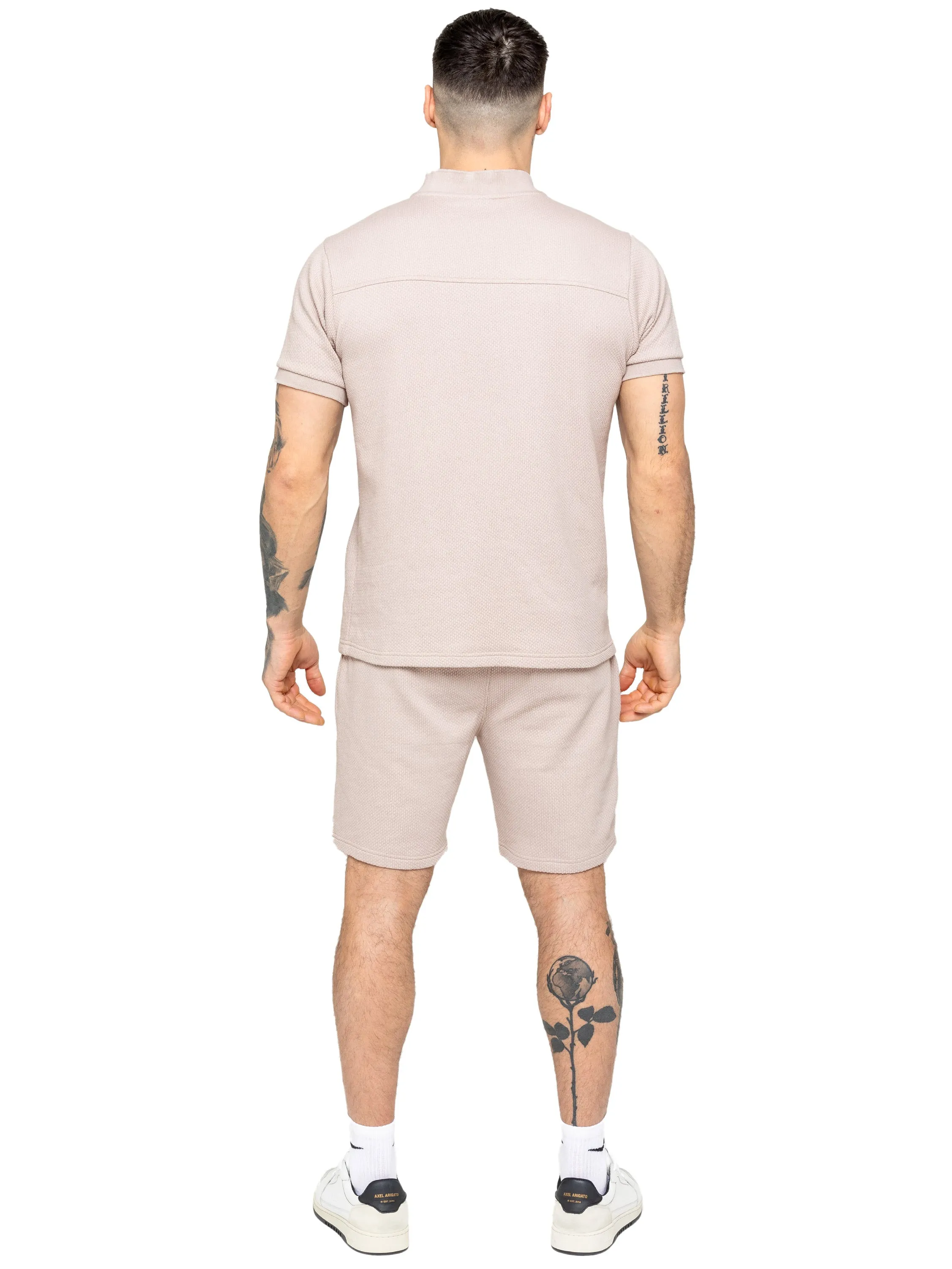 Enzo| Men's Textured T-Shirt Outfit Set