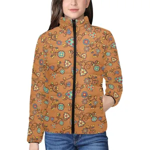 Fire Bloom Light Women's Stand Collar Padded Jacket