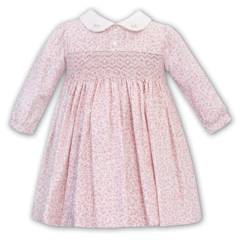 Girls Pink Floral Print Dress