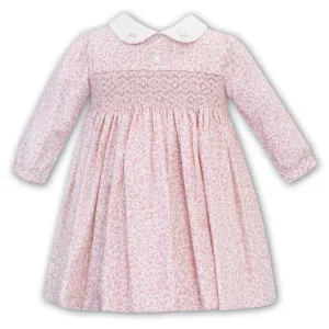 Girls Pink Floral Print Dress