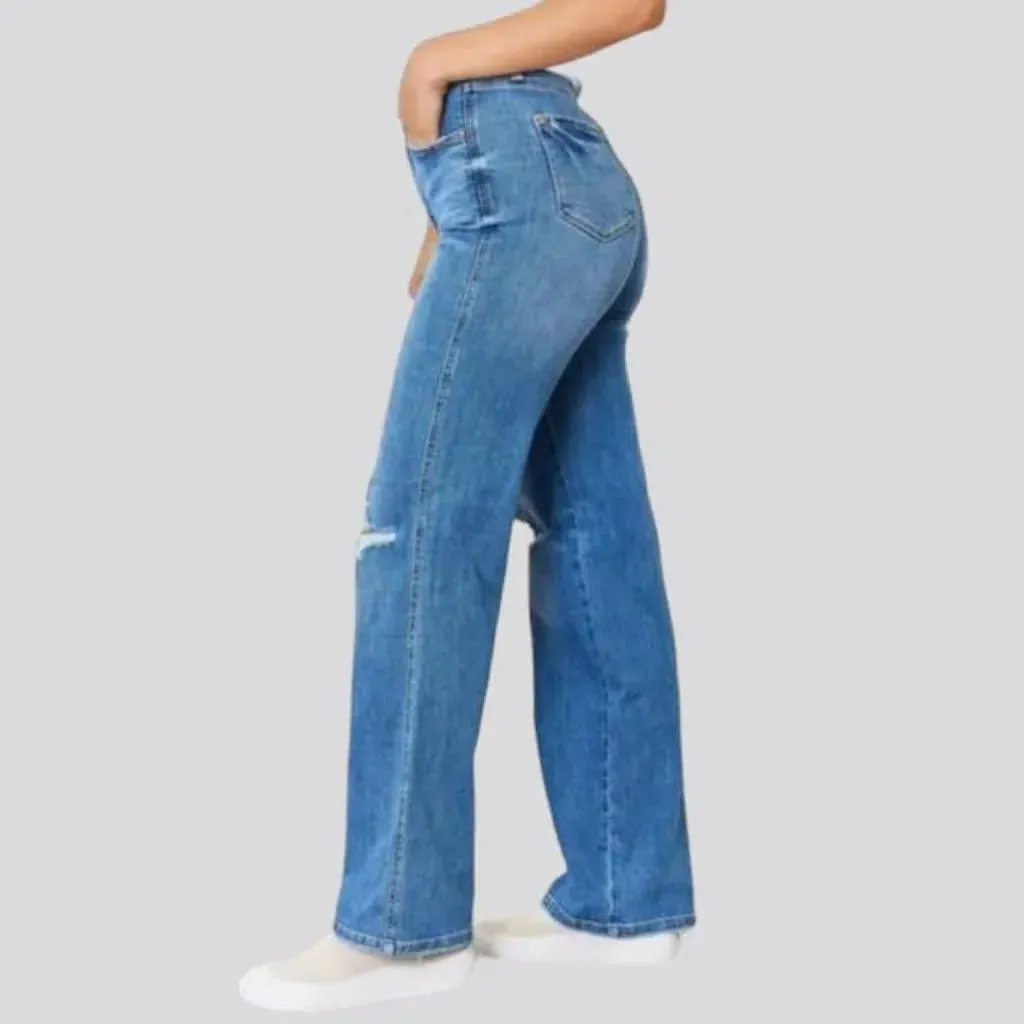 Grunge plus-size jeans
 for women