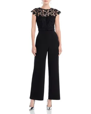 Jumpsuit with lace bodice Eliza J, color Black