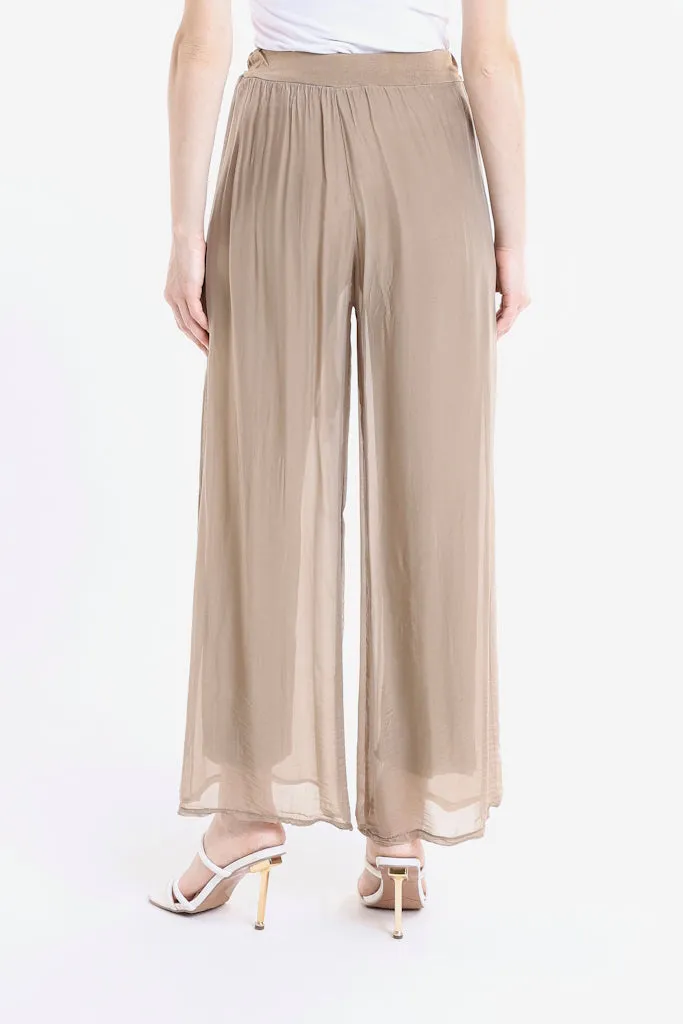 Kimberly Wrap Front Silk Pant (PL214)