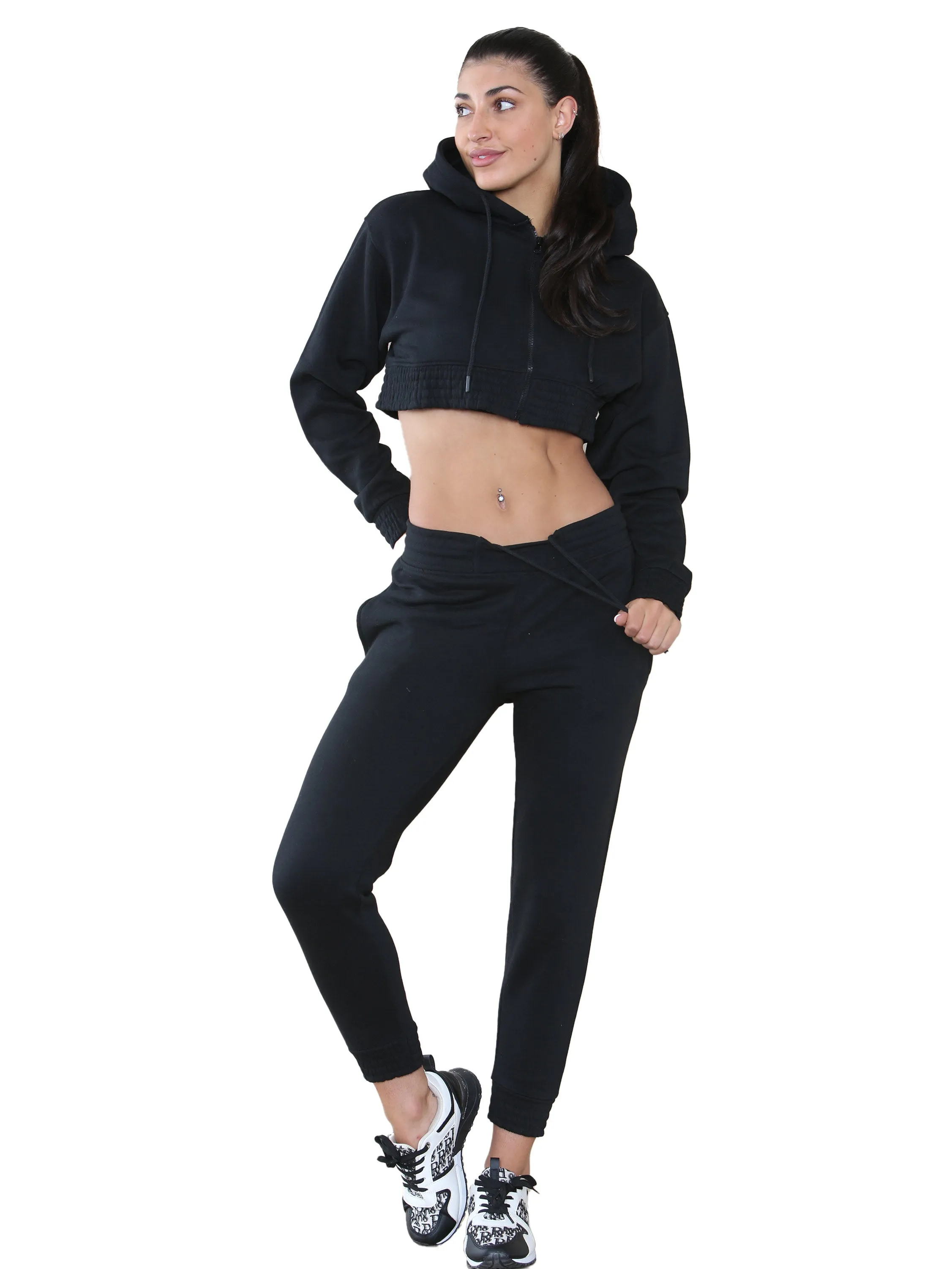 Kruze | Womens Crop Tracksuit Set