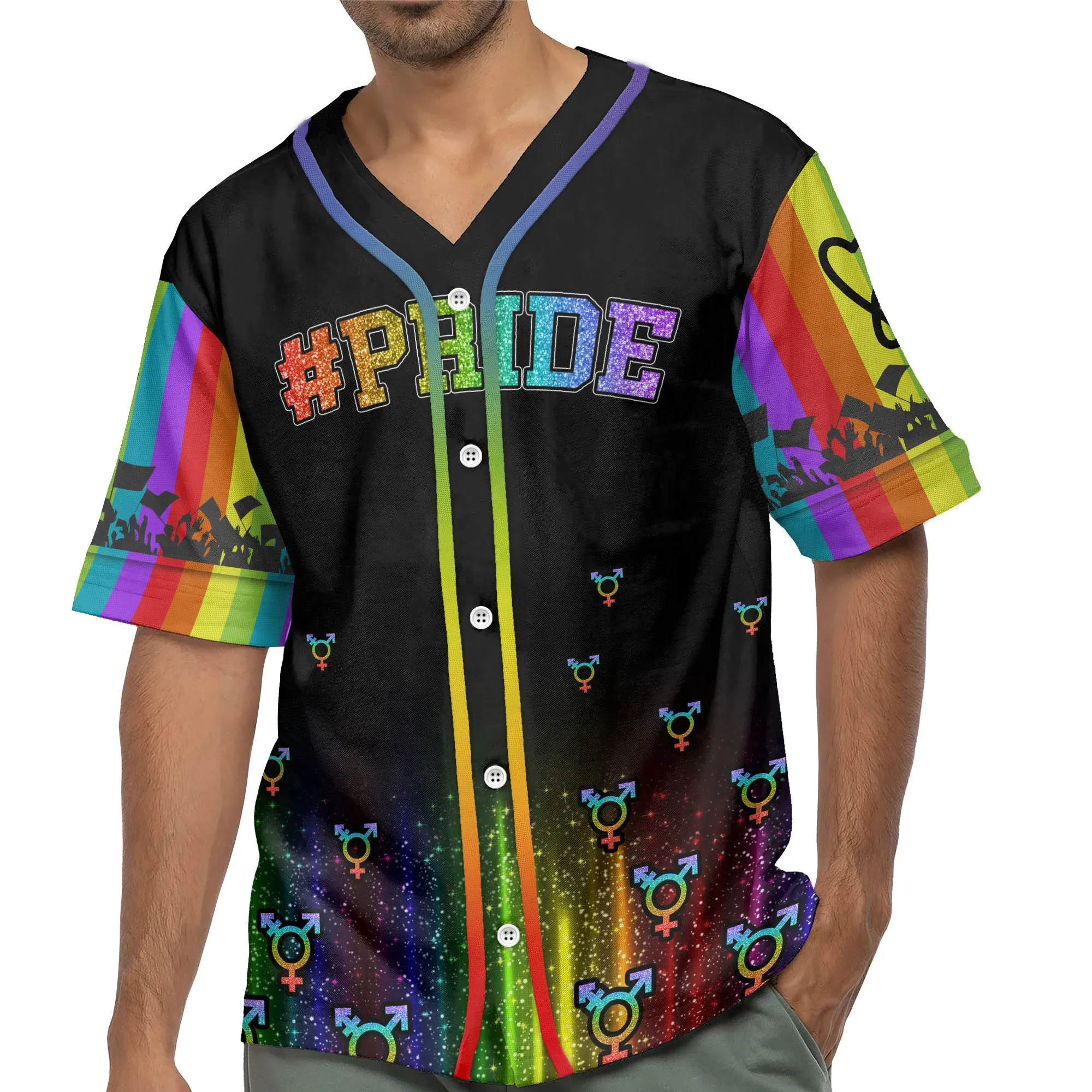 Lgbt Pride Don't Be Fraid To Show Love 3D All Over Print Baseball Jersey Shirt