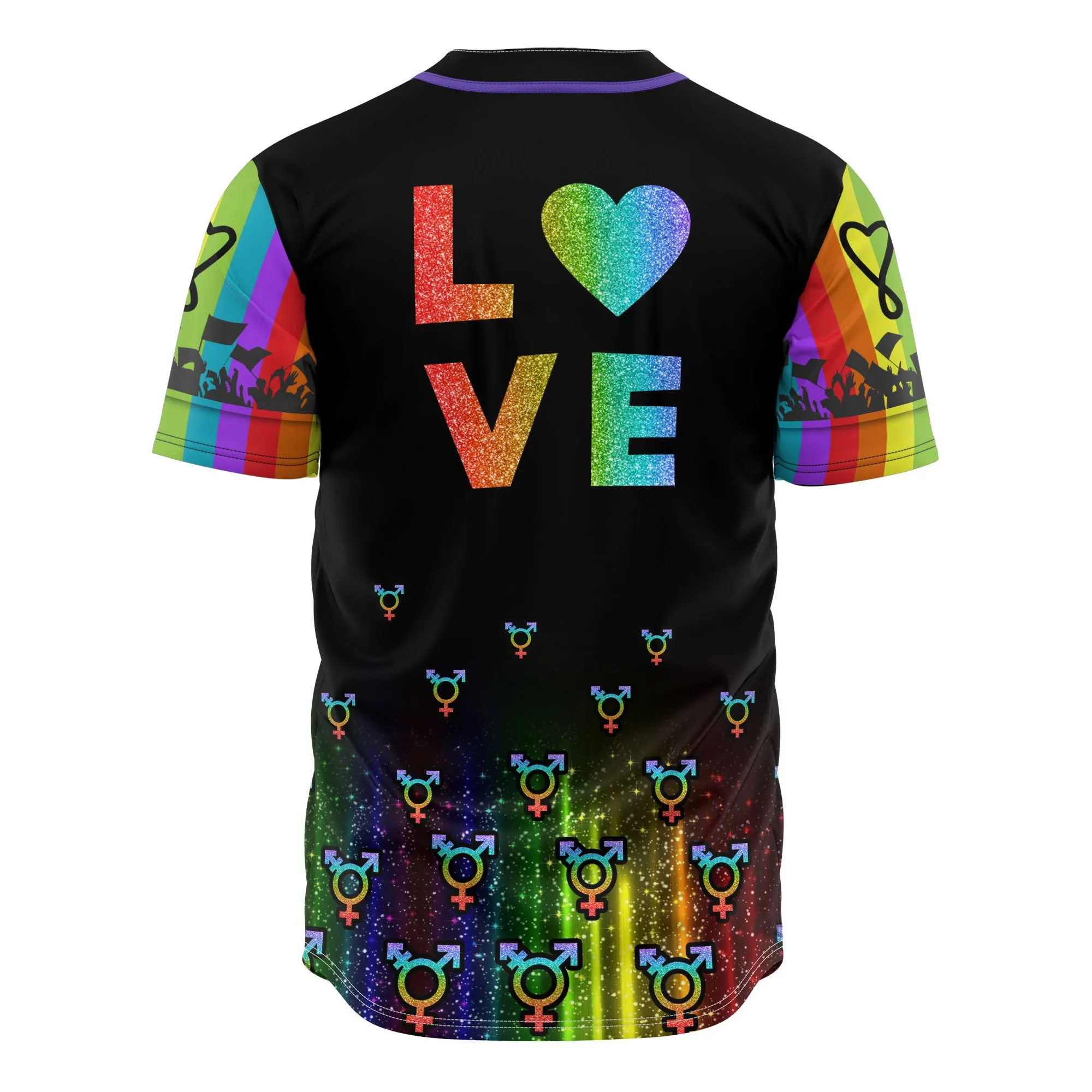 Lgbt Pride Don't Be Fraid To Show Love 3D All Over Print Baseball Jersey Shirt