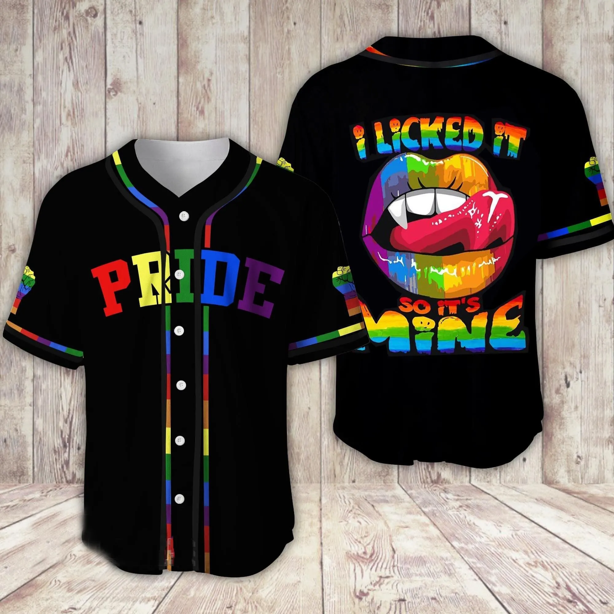 Lgbt Pride I Licked It So It'S Mine Baseball Shirt