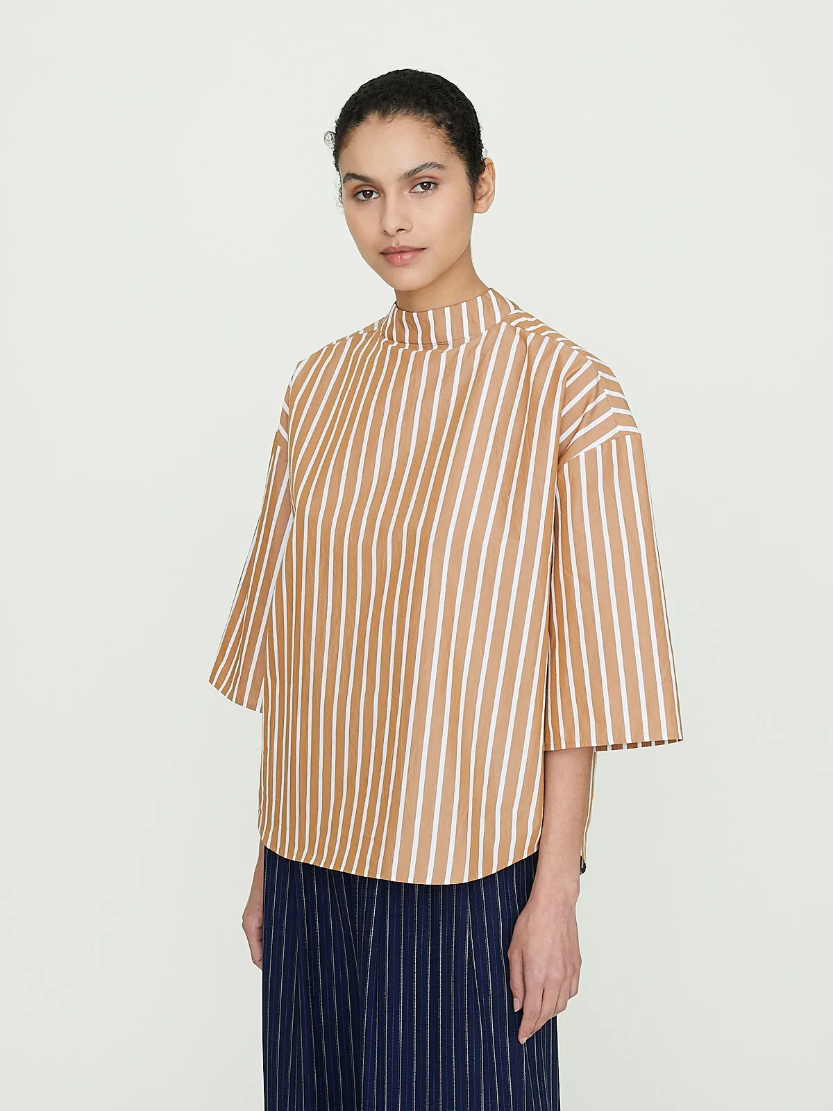 Loos Top in Brown Stripe