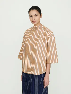 Loos Top in Brown Stripe