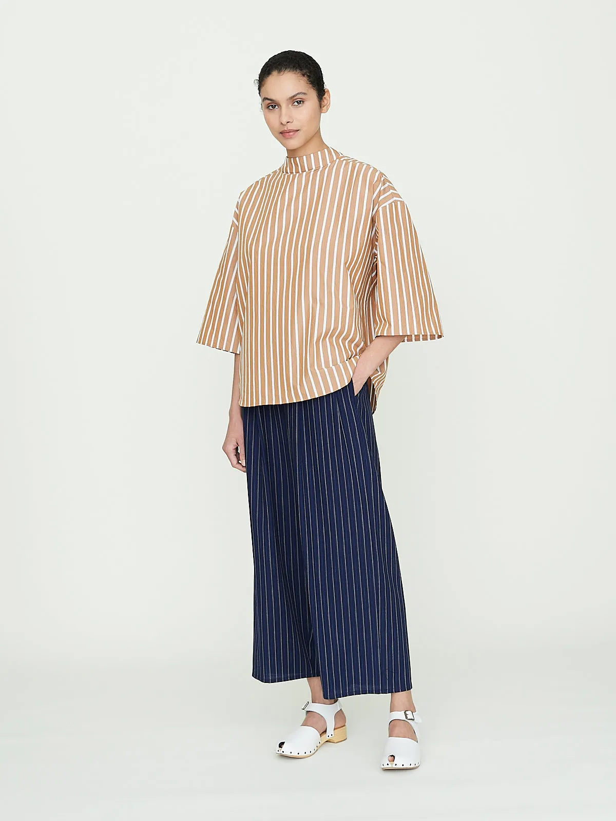 Loos Top in Brown Stripe