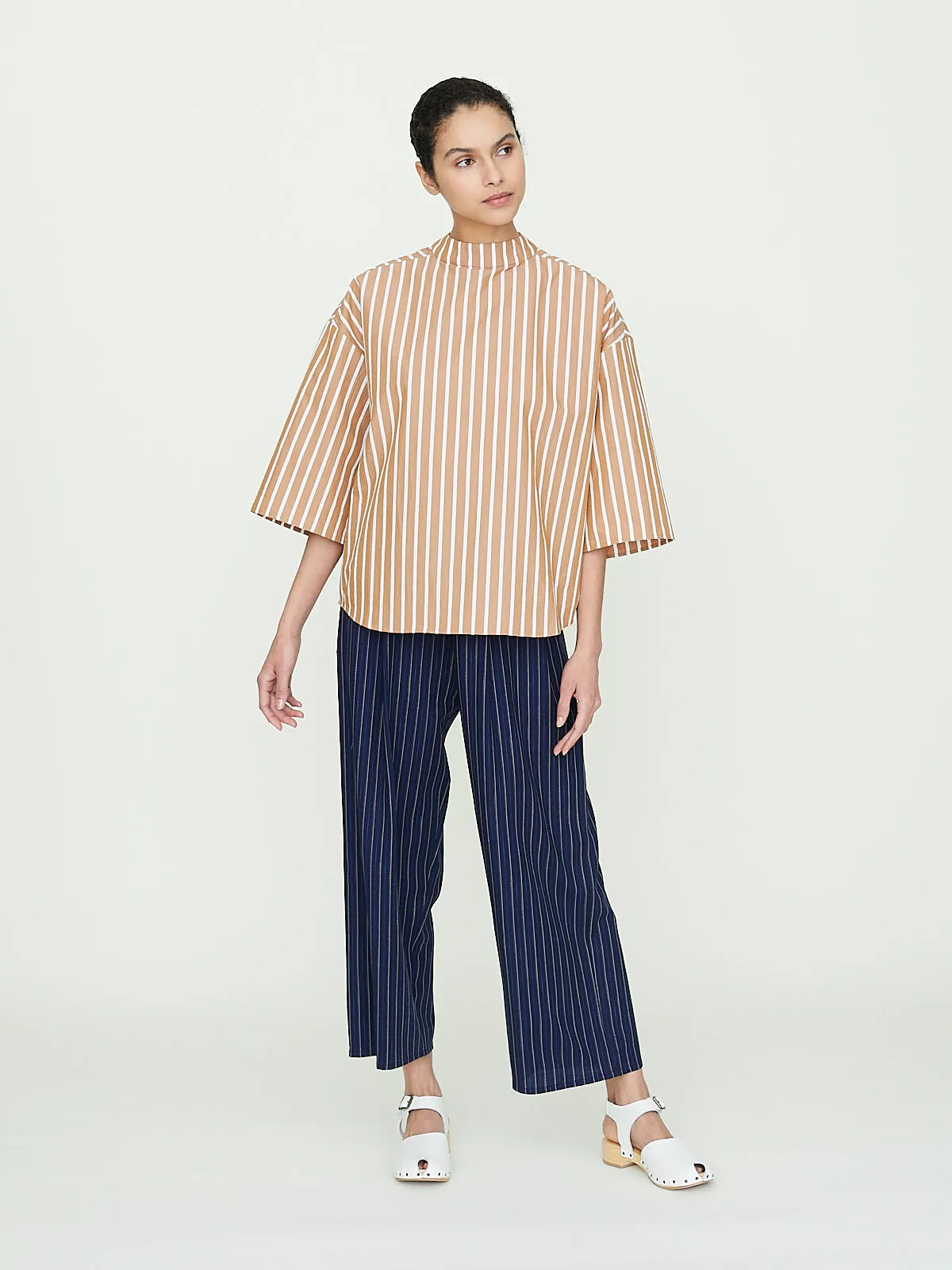 Loos Top in Brown Stripe