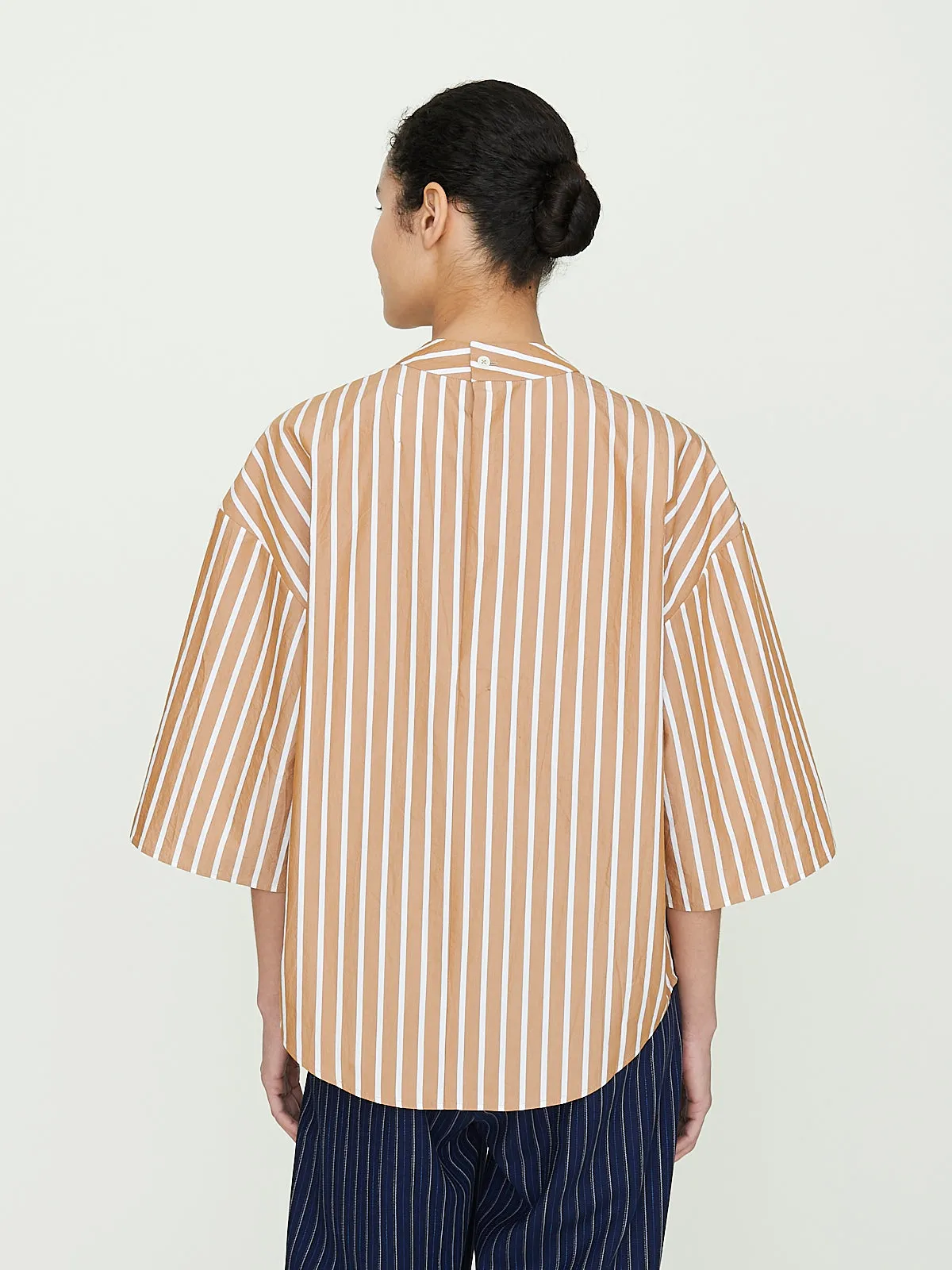 Loos Top in Brown Stripe