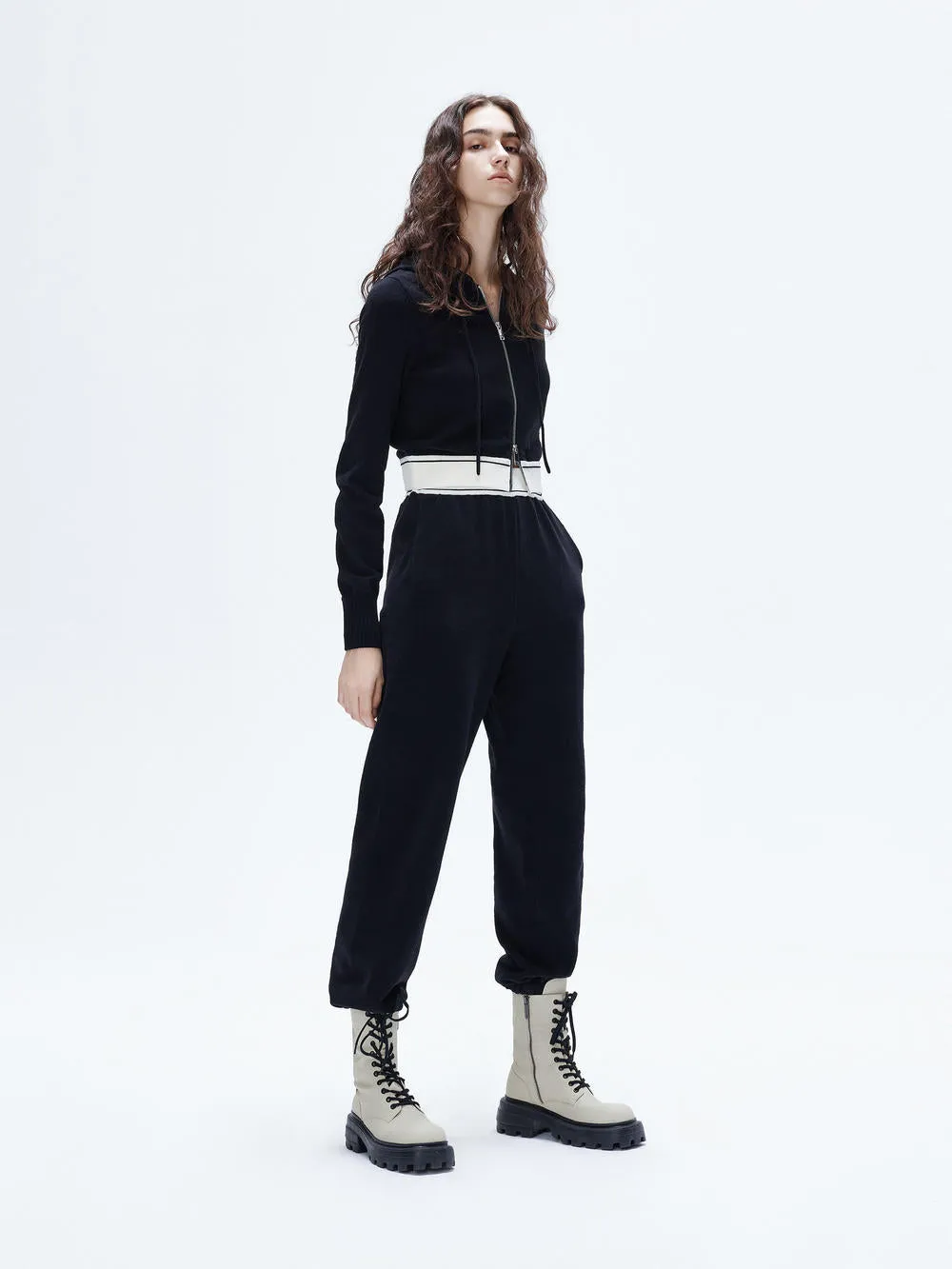 Loose Elastic Waist Pants