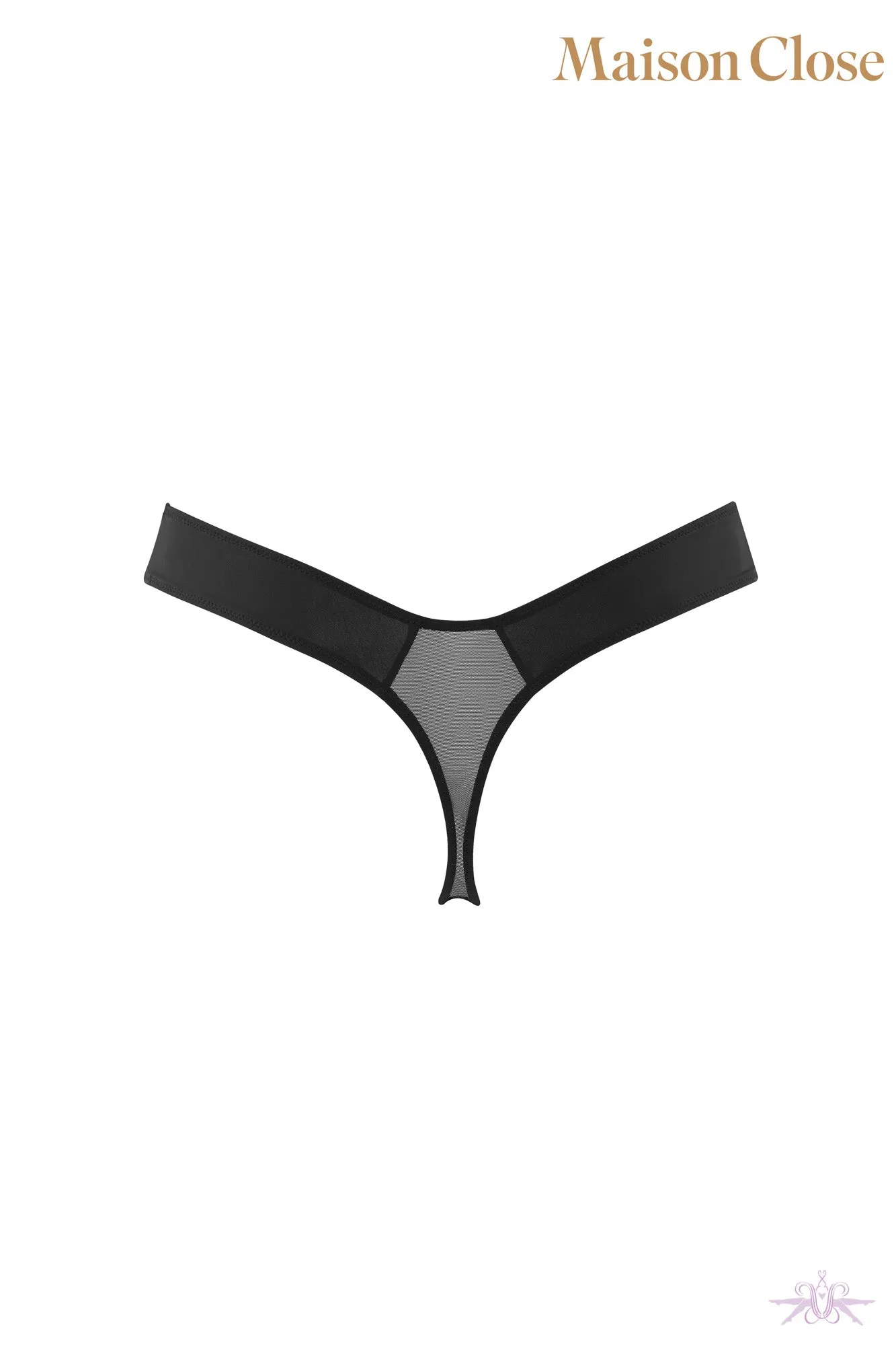 Maison Close Pure Tentation Black High Thong