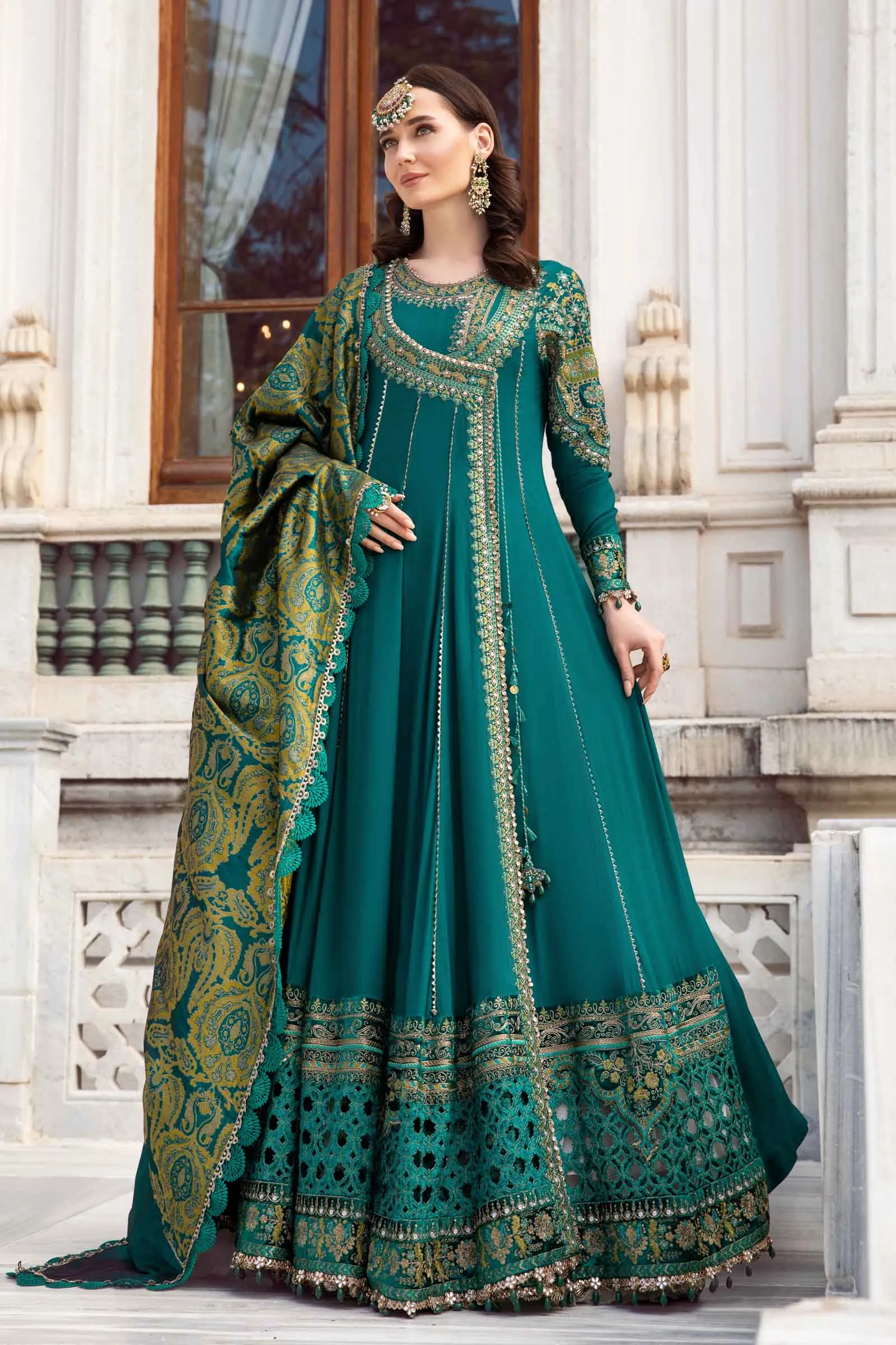 MARIA.B Linen Winter Collection – Emerald Green DL-1107