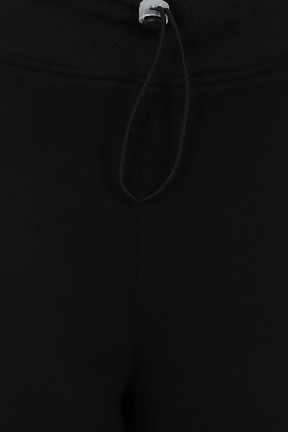 Mei Black Ruched Drawstring Waisted Hoodie Tracksuit Set