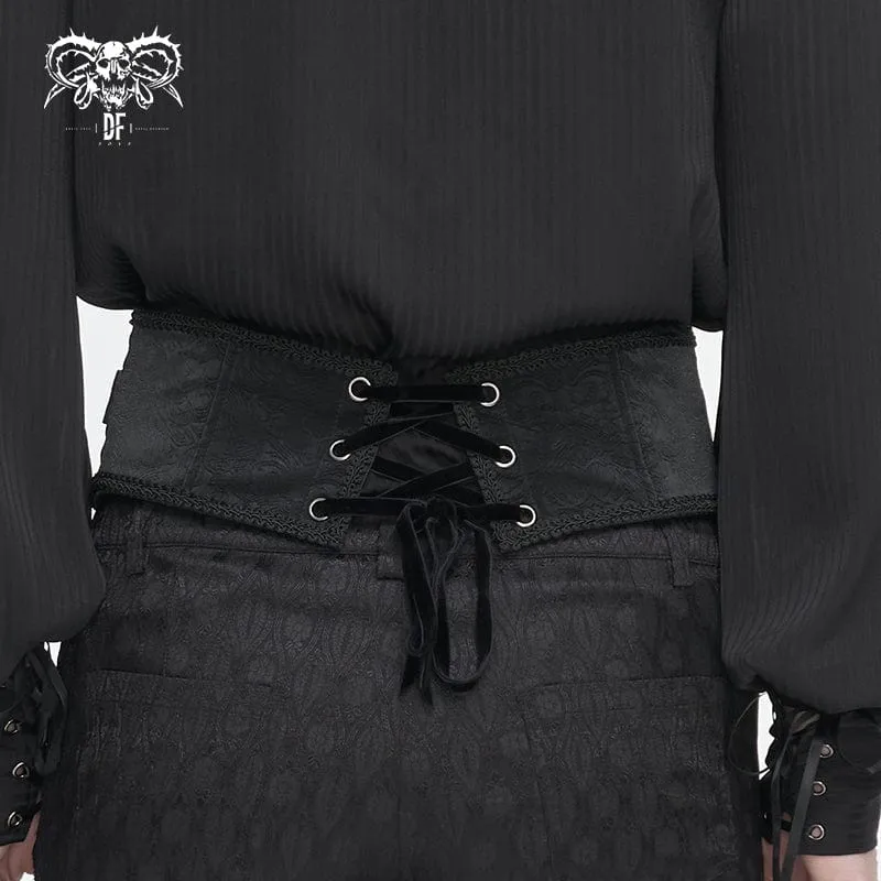 Men's Gothic Irregular Multi-chain Zipper Girdle