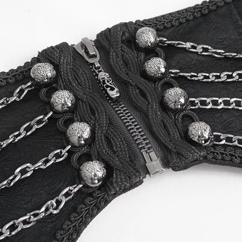 Men's Gothic Irregular Multi-chain Zipper Girdle